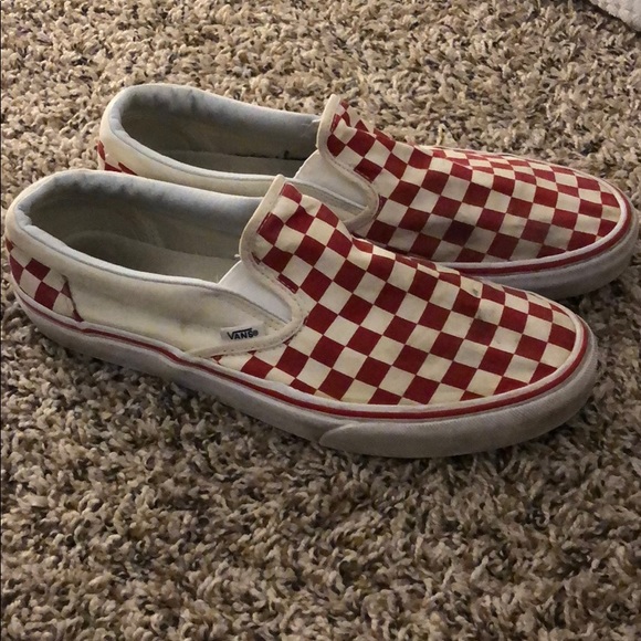 slide-on checkered vans